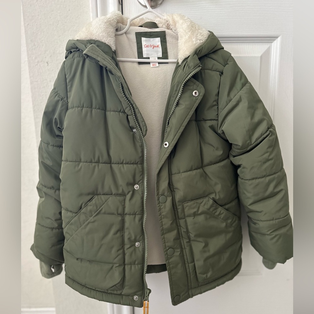 Cat & Jack Kids Forest Green Puffer Coat
